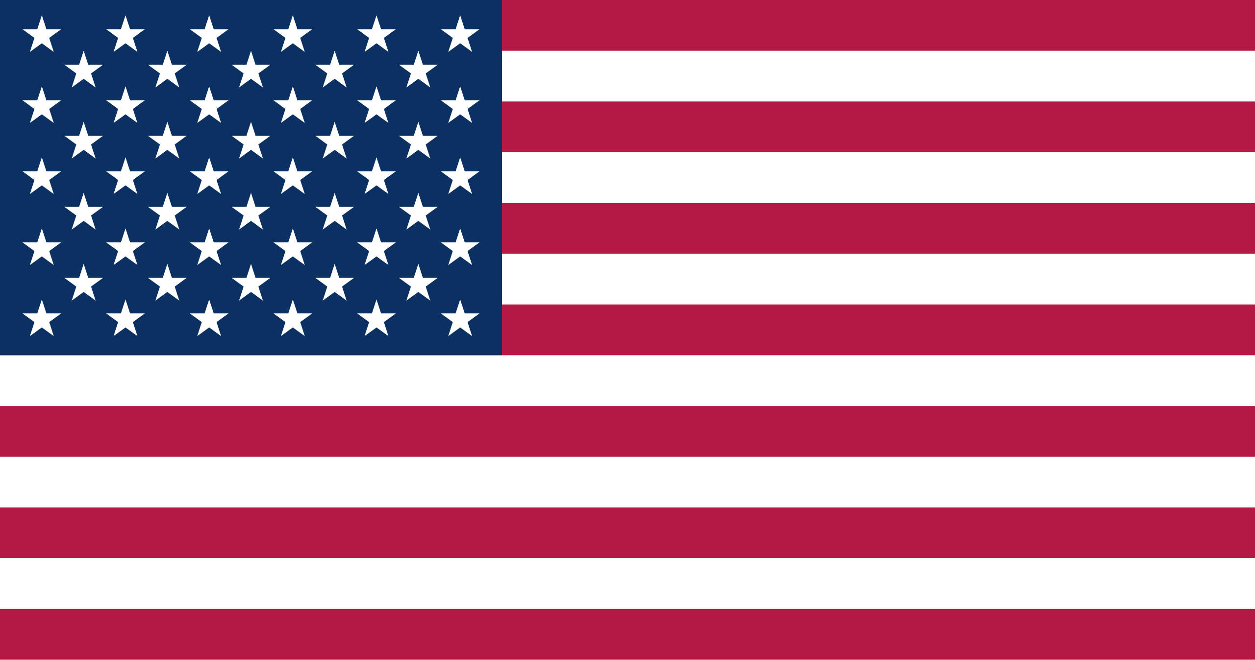 American flag with blue field, white stars, and red stripes